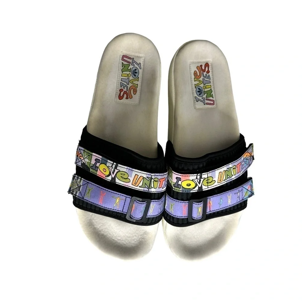 Adidas Originals Mens Adilette Pride 'Love Unites' Sandals Size 11 GW2411